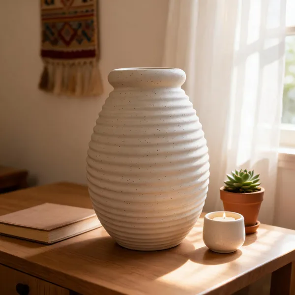 Ceramic_Contemporary_Ribbed_Decorative_Vase