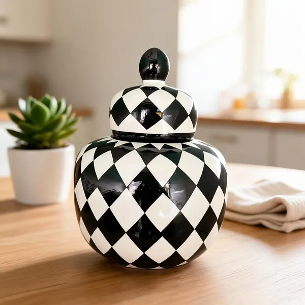 Ceramic_Traditional_Diamond_Pattern_Ginger_Jar