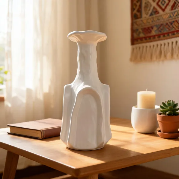 Ceramic_Abstract_Flared_White_Decorative_Vase