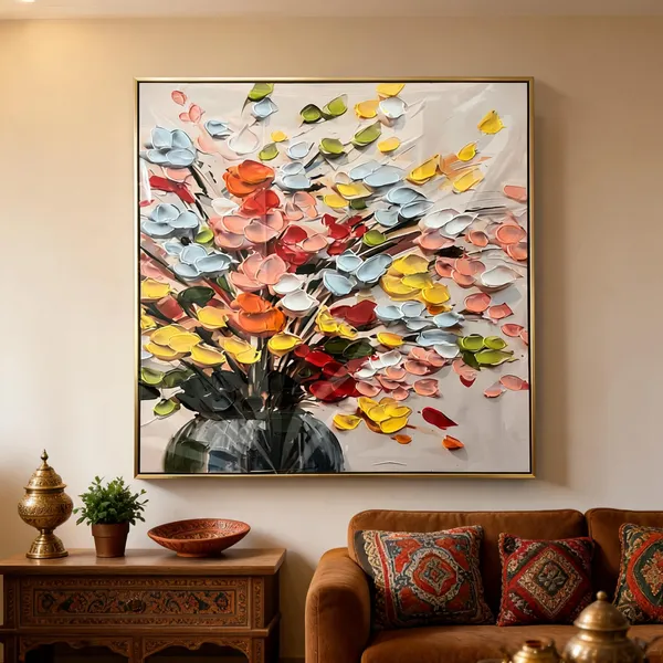 Canvas_Modern_Multicolor_Floral_Bouquet_3D_Wall_Art