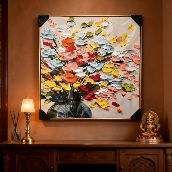 Canvas_Modern_Multicolor_Floral_Bouquet_3D_Wall_Art
