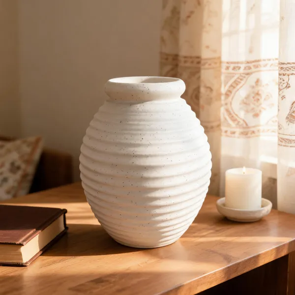 Ceramic_Contemporary_Ribbed_Decorative_Vase
