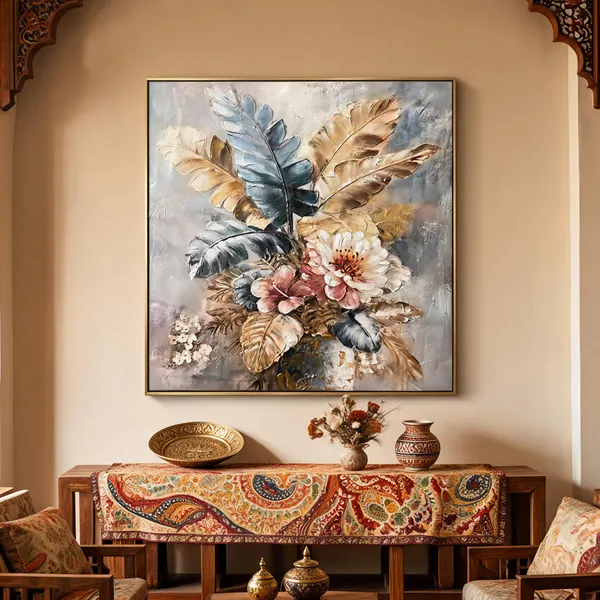 Canvas_Decorative_Feather_Floral_Wall_Art