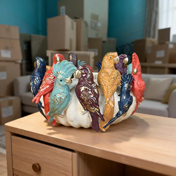 Ceramic_Multicolour_Parrot_Figurine_Bird_Bowl