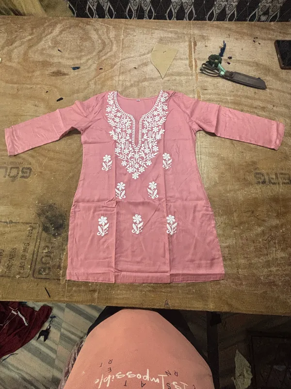 Peach_60%_Cotton,_40%_Polyester_Premium_Straight_Kurta_For_Women