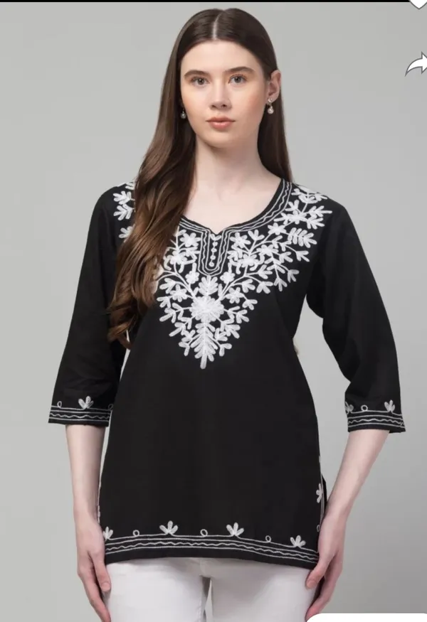 Black_60%_Cotton,_40%_Polyester_Premium_Straight_Kurta_For_Women
