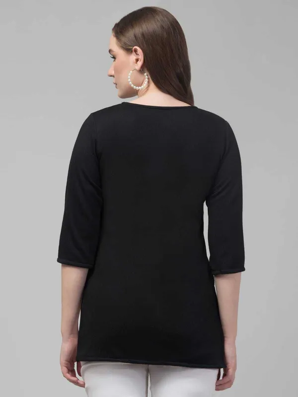 Black_Wool_Premium_Straight_Kurta_For_Women