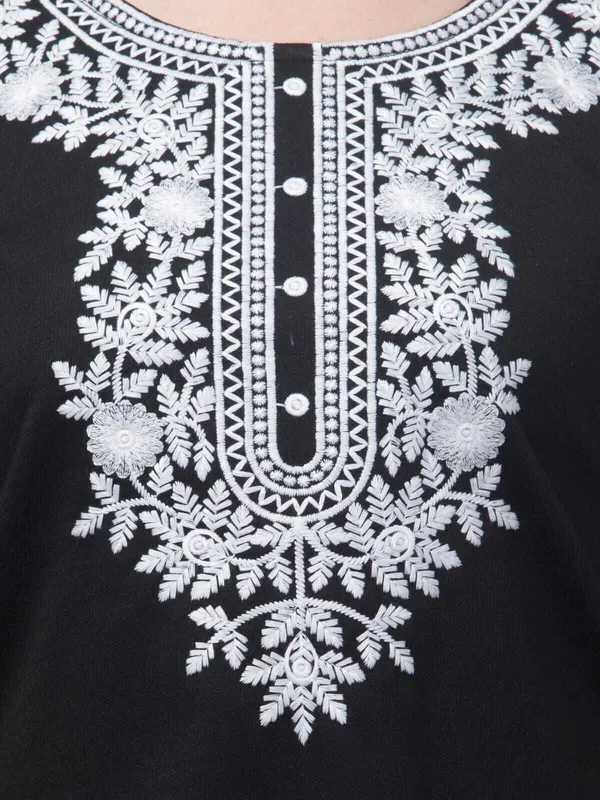 Black_Wool_Premium_Straight_Kurta_For_Women