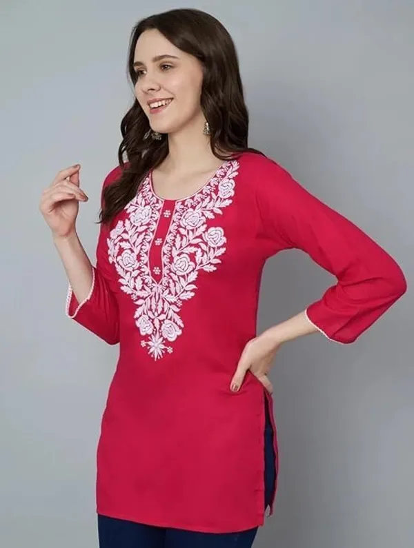 Pink_Viscose_Rayon_Premium_Straight_Kurta_For_Women