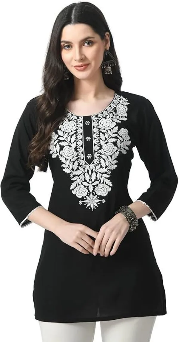 Black_Rayon_Premium_Kurta_For_Women
