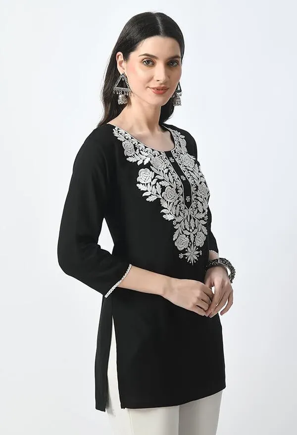 Black_Rayon_Premium_Kurta_For_Women