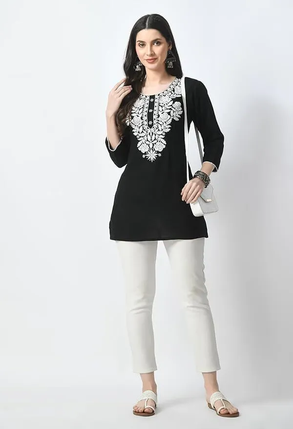 Black_Rayon_Premium_Kurta_For_Women