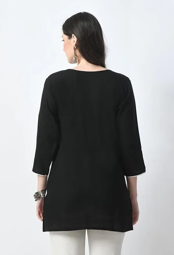 Black_Rayon_Premium_Kurta_For_Women