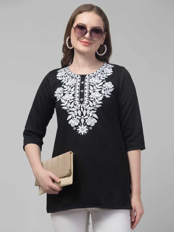 Black_Wool_Premium_Kurta_For_Women