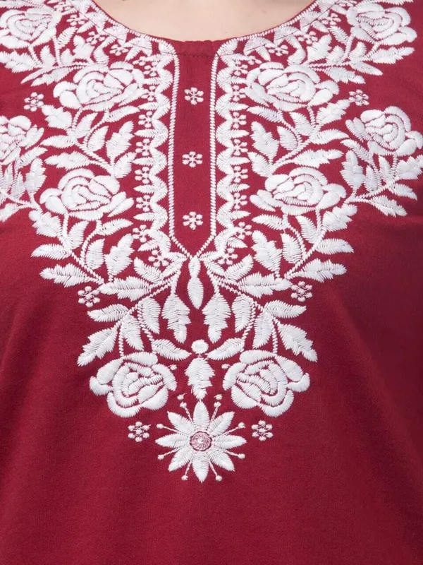 Maroon_Wool_Premium_Kurta_For_Women