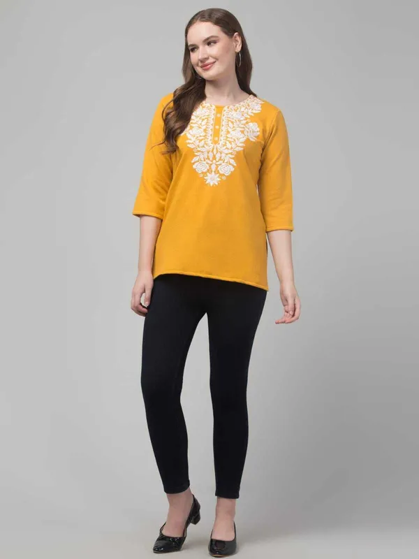 Karigari_collection_Women_Embroidered_Kurta_(Yellow)