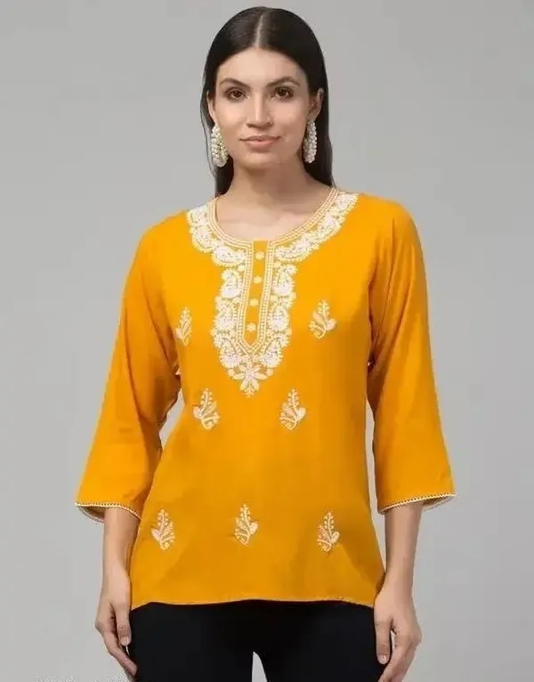 Karigari_Collection_Women_Embroidered_Kurta_(Yellow)