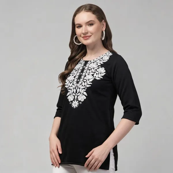 Black_Wool_Kurta_For_Women