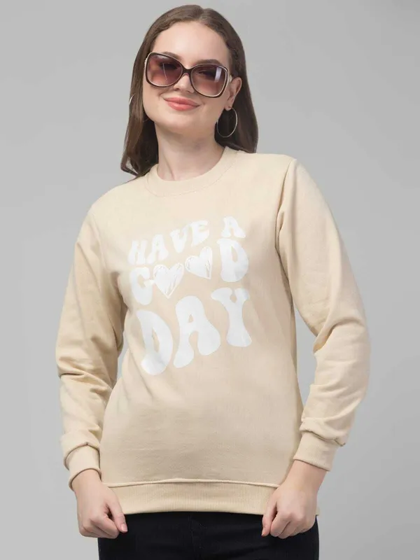 Beige_Fleece_Premium_Sweatshirt_For_Women