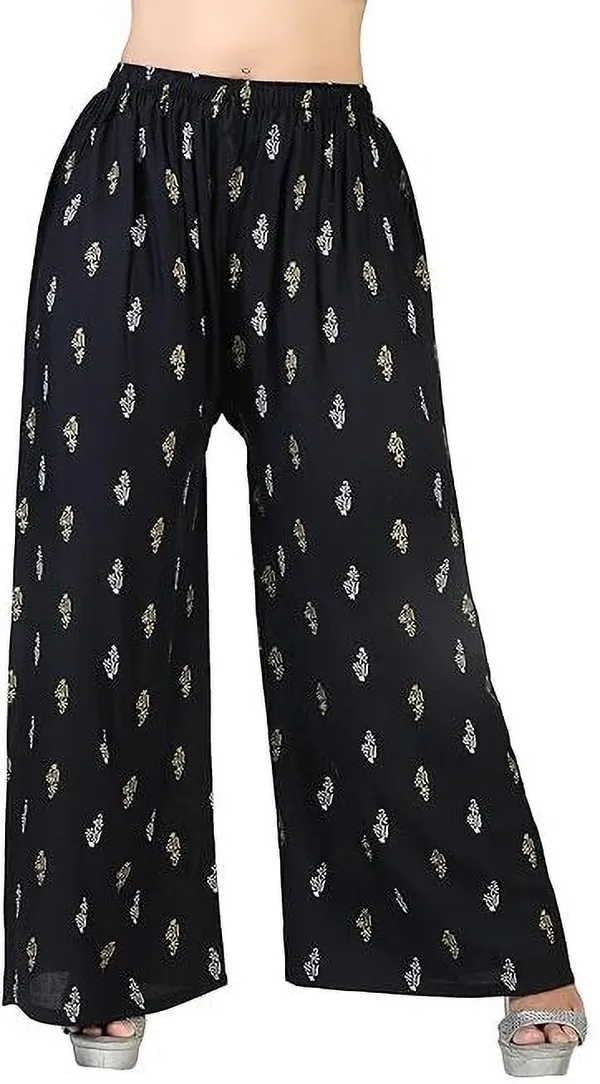 Black_Viscose_Rayon_Premium_Trousers_For_Women