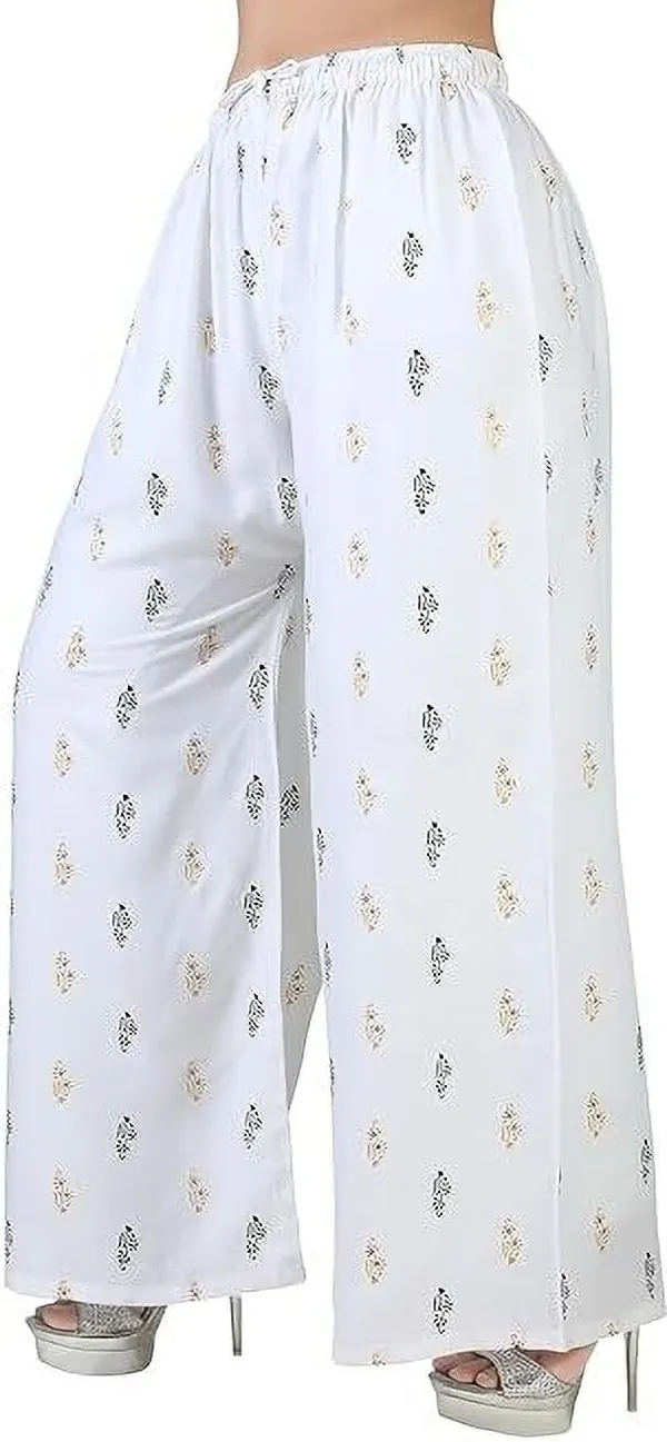White_Viscose_Rayon_Premium_Trousers_For_Women