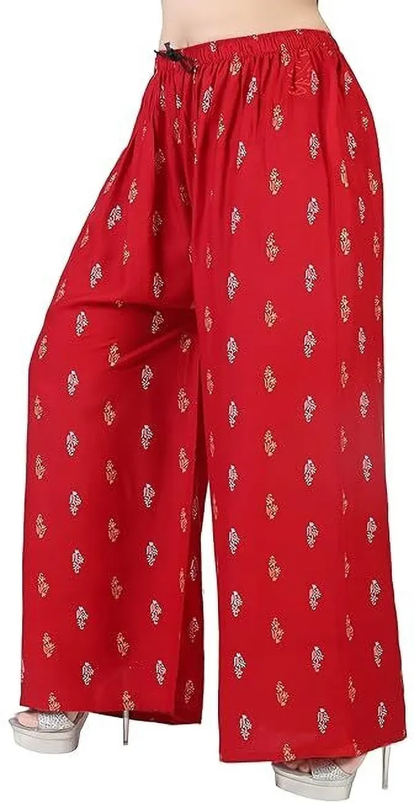 Red_Viscose_Rayon_Premium_Trouser_For_Women