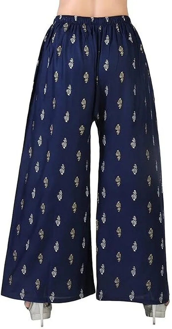 Blue_Viscose_Rayon_Premium_Trousers_For_Women