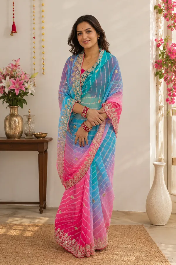 Royal_Candy_Lahariya_Georgette_Saree