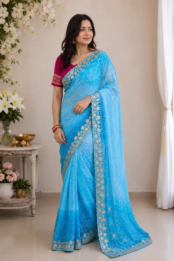Royal_Bandhej_Georgette_Saree
