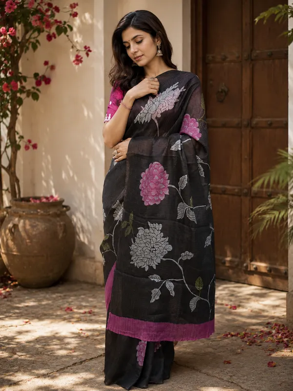Pure_Tussar_Handloom_Handpainted_Kalamkari_Saree