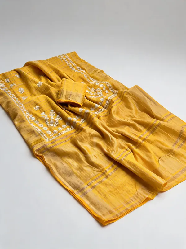 Mustard_Yellow_Zari_Pitta_Work_Kota_Check_Festive_Saree