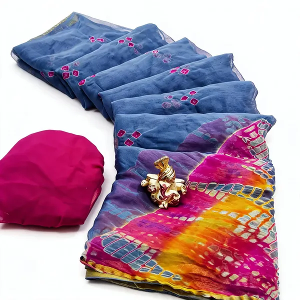 Dusty_Steel_Blue_Dusty_Steel_Jodhpuri_Hand_Made_Bandhej_Saree
