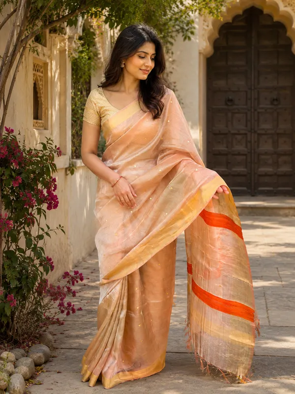 Pure_Handloom_Tussar_Tissue_Zari_sequin_Woven_Saree