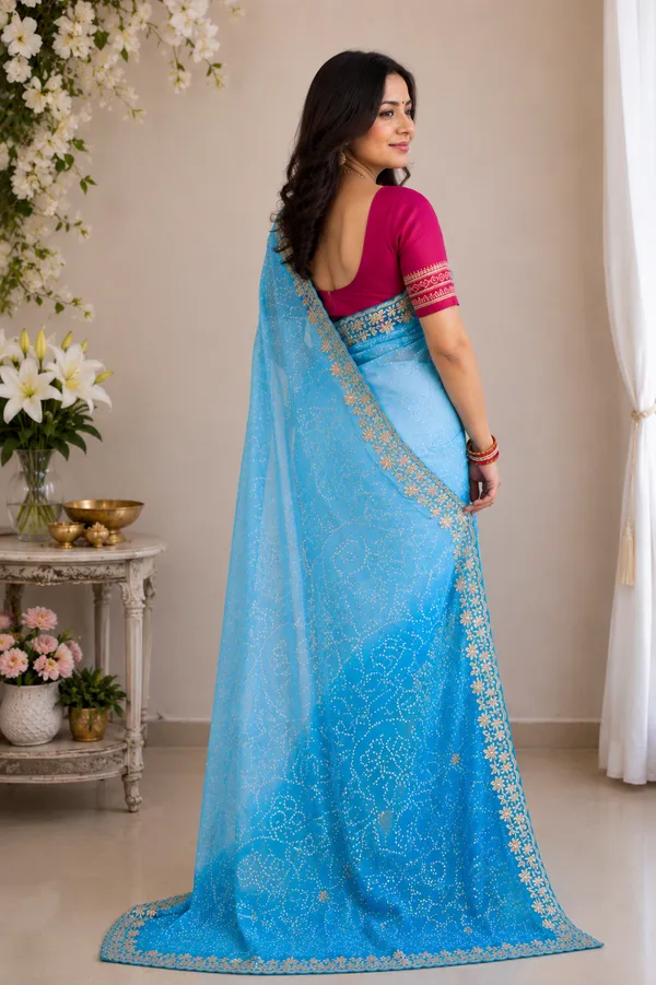 Royal_Bandhej_Georgette_Saree