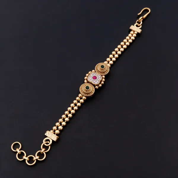 Gold_Premium_Quality_Brass_Copper_Swarovski_Rakhi_Bracelet_For_Women