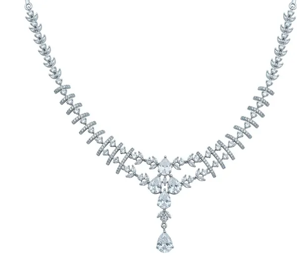 GuruLivora_Brass,_Glass,_Alloy_White,_Silver_Jewellery_Set_(Pack_of_1)