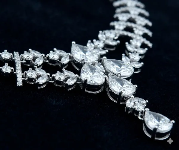 GuruLivora_Brass,_Glass,_Alloy_White,_Silver_Jewellery_Set_(Pack_of_1)