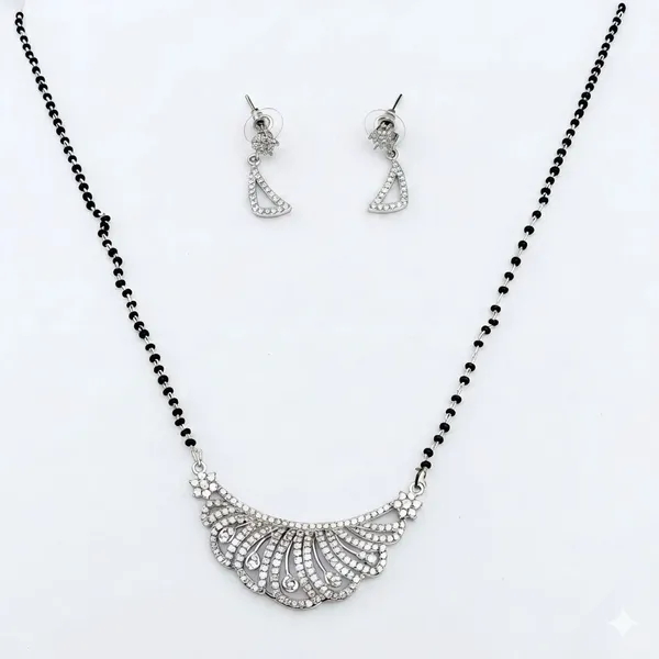 GuruLivora_Brass,_Alloy_Silver_Silver,_Black_Jewellery_Set_(Pack_of_1)