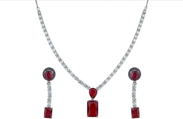 GuruLivora_Brass,_Glass,_Alloy_Red,_Silver_Jewellery_Set_(Pack_of_1)