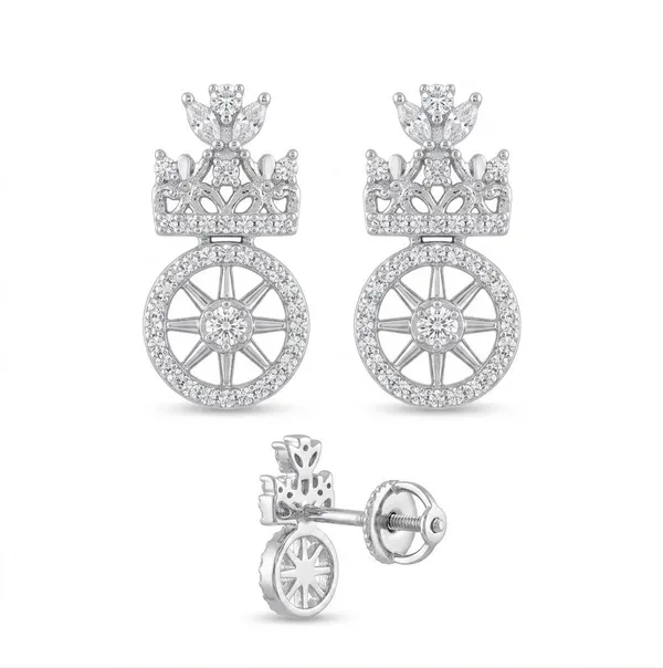 GuruLivora_Brass,_Alloy_Silver_Silver,_White_Jewellery_Set_(Pack_of_1)