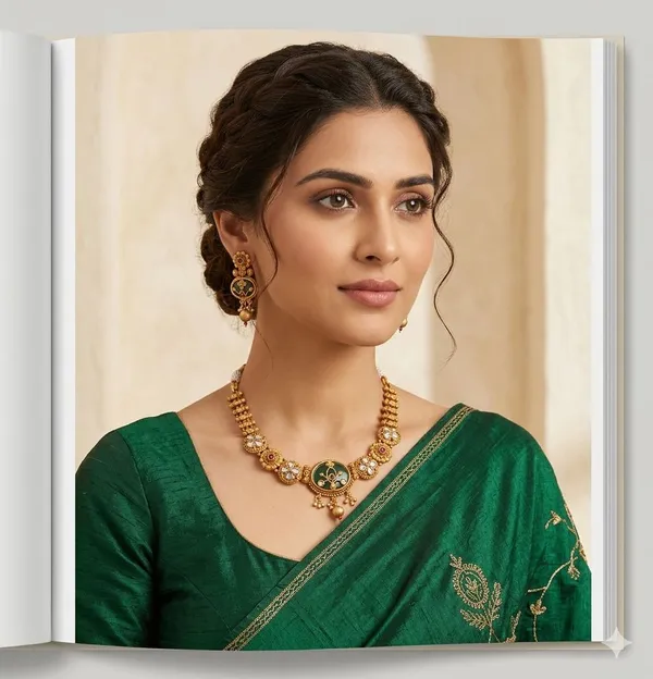 GuruLivora_Brass,_Alloy_Gold,_Green_Jewellery_Set_(Pack_of_1)