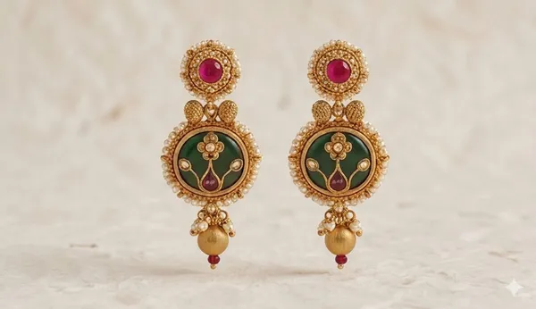 GuruLivora_Brass,_Alloy_Gold,_Green_Jewellery_Set_(Pack_of_1)