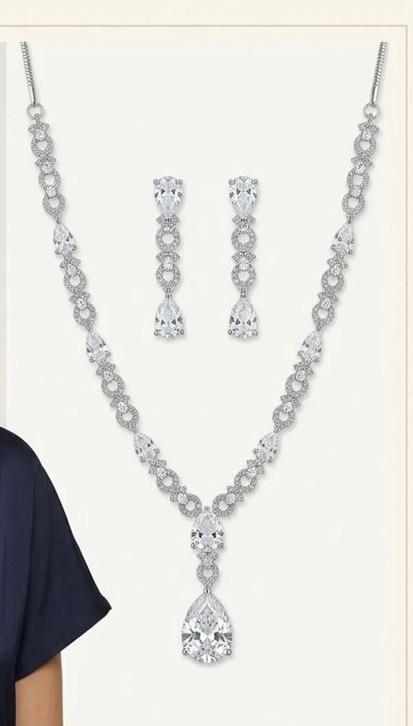 GuruLivora_Brass,_Alloy_White_Jewellery_Set_(Pack_of_1)