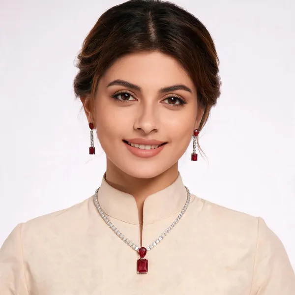 Gurulivora_Red_&_Silver_Plated_Ruby_Diamond_Jewellery_Set_For_Women