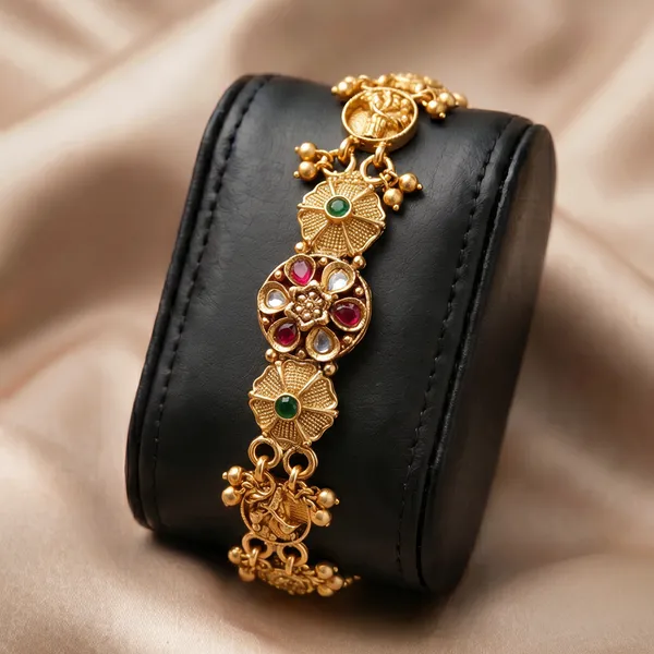 Gold_Matte_Finish_Rajvadi_Bracelet_For_Women