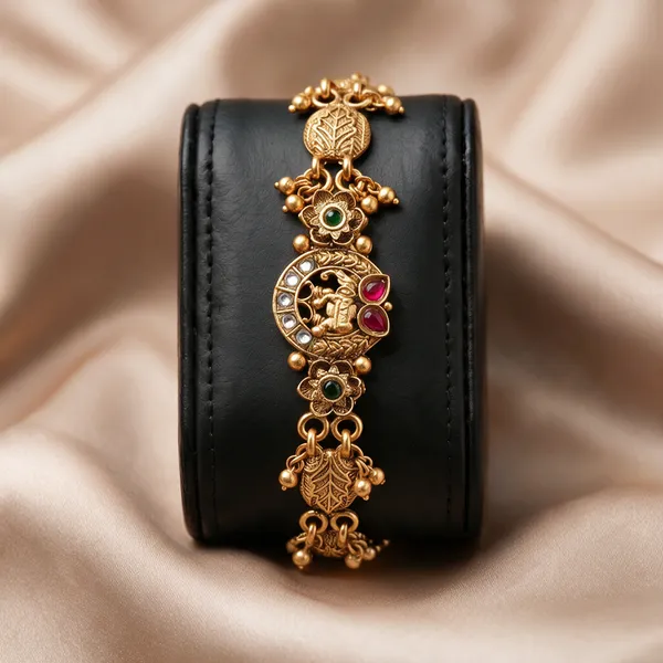 Gold_Matte_Finish_Rajvadi_Bracelet_For_Women