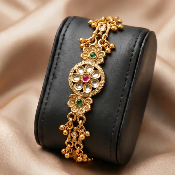 Gold_Matte_Finish_Rajvadi_Bracelet_For_Women