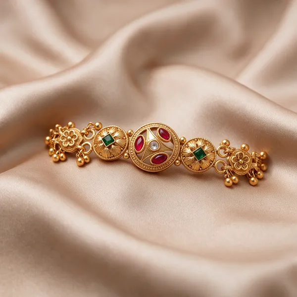 Gold_Matte_Finish_Rajvadi_Bracelet_For_Women