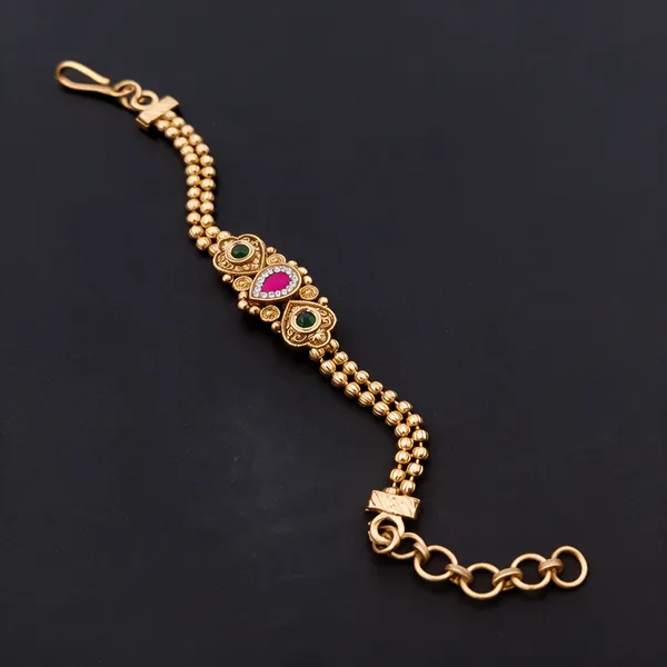 Gold_Premium_Quality_Brass_Copper_Swarovski_Rakhi_Bracelet_For_Women