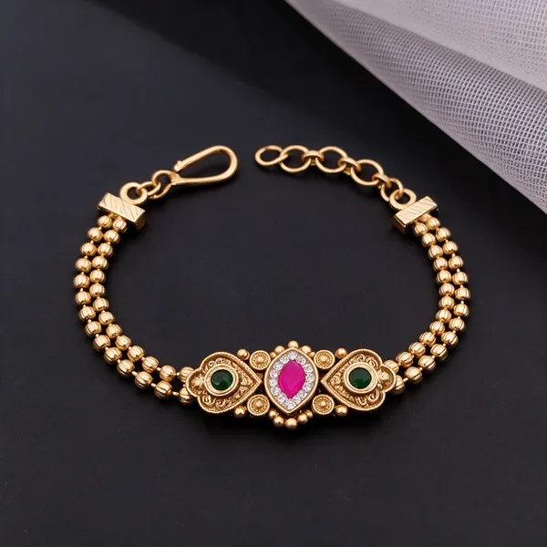 Gold_Premium_Quality_Brass_Copper_Swarovski_Rakhi_Bracelet_For_Women